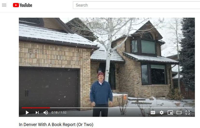 A Video with Book Reviews In -3 Degrees Denver