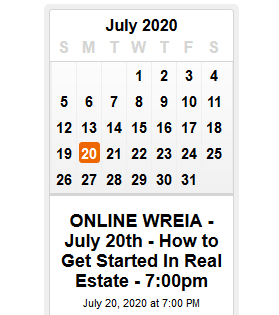 July Washington REIA Details – VIDEO