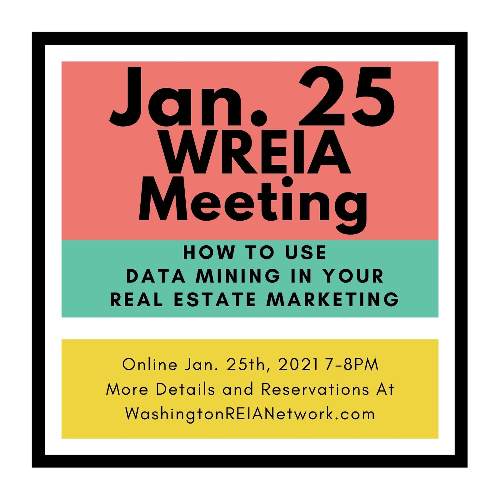 WREIA January 2021 Meeting – Video Replay – Data Driven Marketing