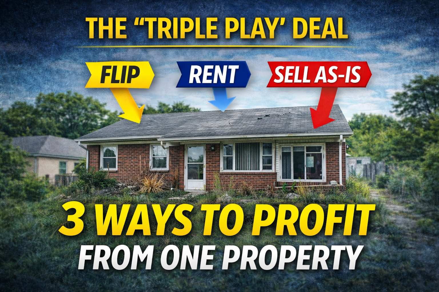 The “Triple Play” Deal: 3 Ways to Profit from One Property – Video